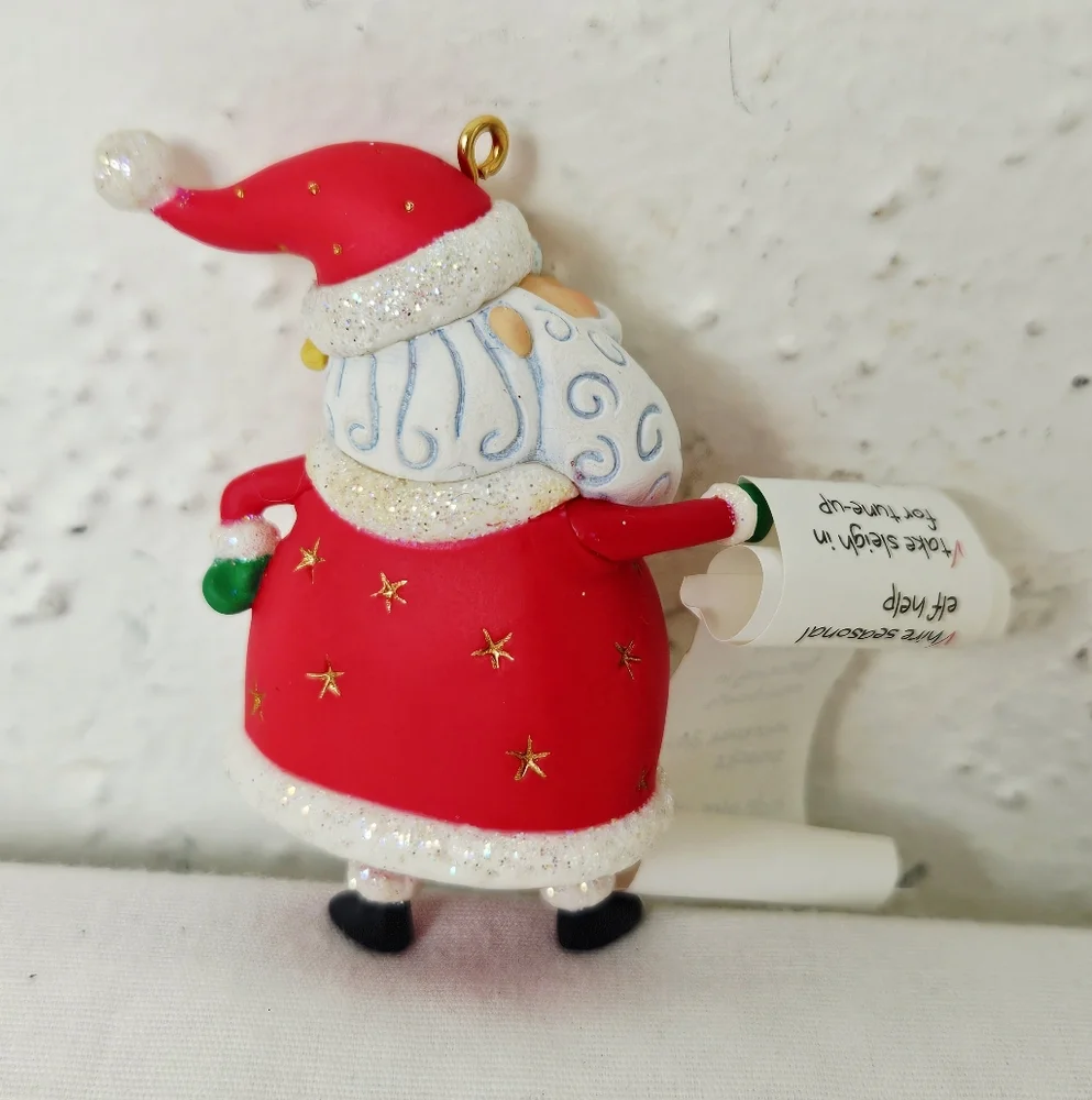 Hallmark Keepsake Santa “So Much To Do!” Ornament 2004 Nello Williams
